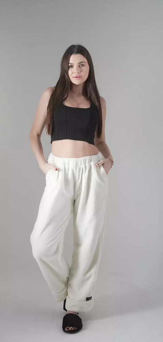 Relaxed Fluffy Off White Pants