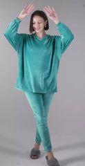 Fluffy Teal Legging