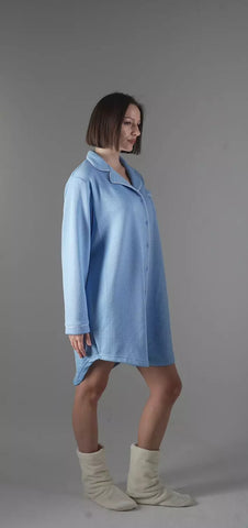 Blue Sleeping Shirt With Milton Inside