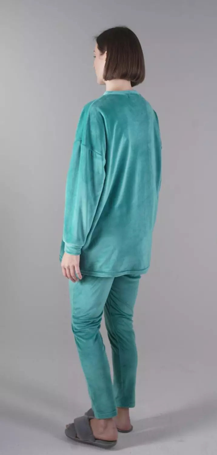 Fluffy Teal Legging