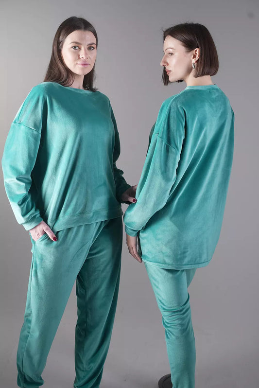 Fluffy Teal Loose Fit