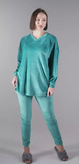 Fluffy Teal Legging