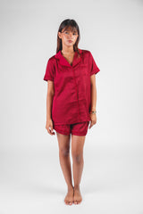 Hotty satin pajama with light stripes – bold modern women’s loungewear