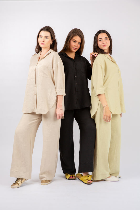 Core linen set for women – minimal light everyday 
