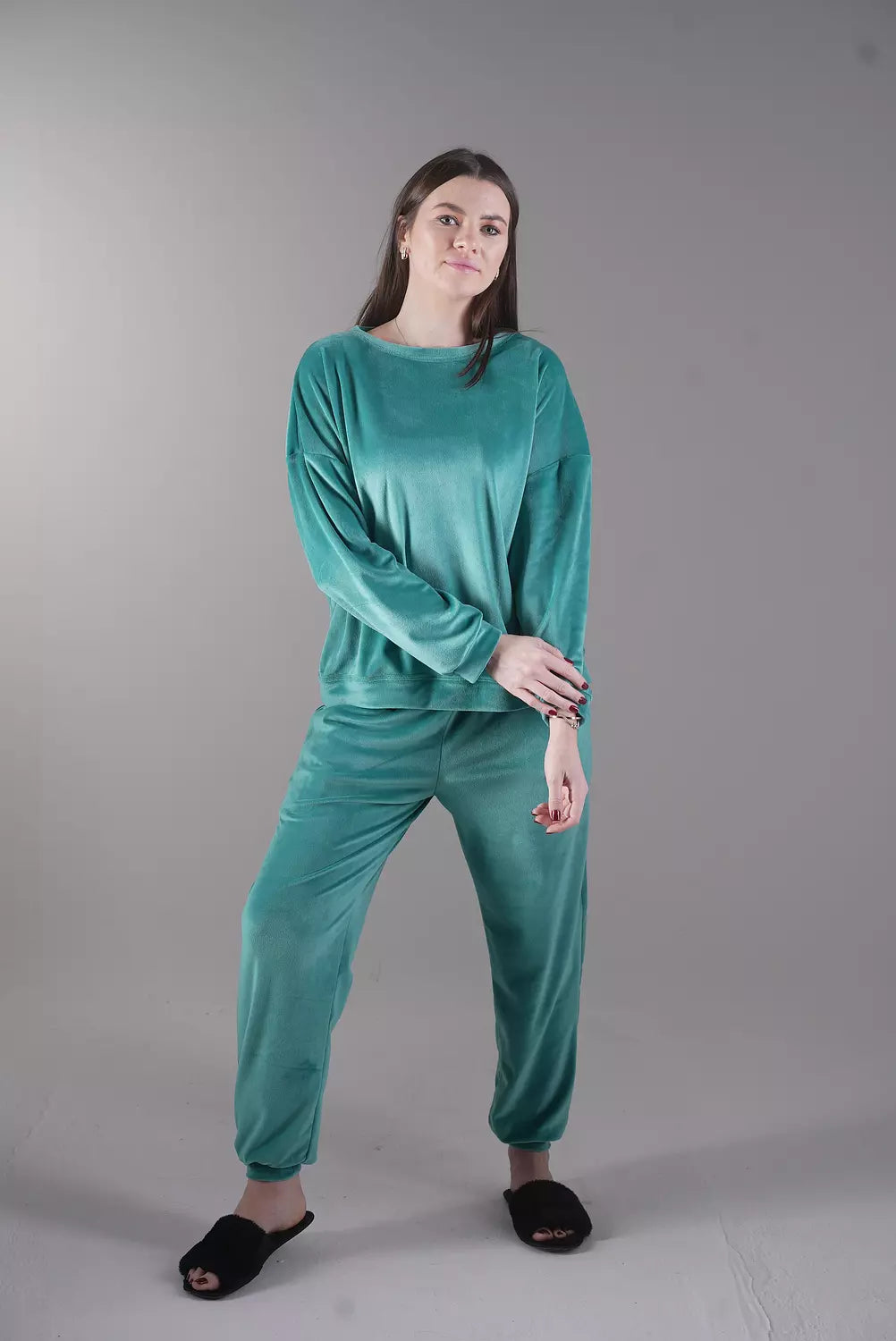 Fluffy Teal Loose Fit
